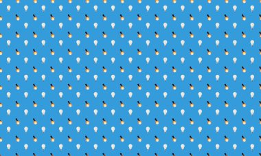 Farklı aksesuarlara sahip renkli arkaplan