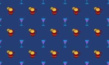 Farklı aksesuarlara sahip renkli arkaplan