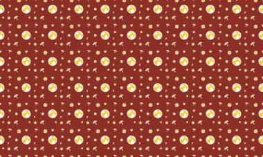 Farklı aksesuarlara sahip renkli arkaplan