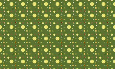 Farklı aksesuarlara sahip renkli arkaplan