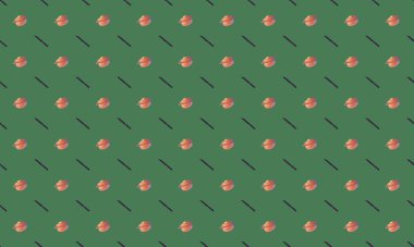 Farklı aksesuarlara sahip renkli arkaplan