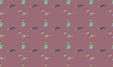 Farklı aksesuarlara sahip renkli arkaplan