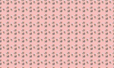 Farklı aksesuarlara sahip renkli arkaplan