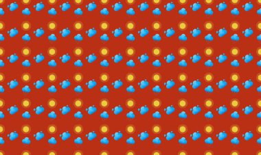 Farklı aksesuarlara sahip renkli arkaplan