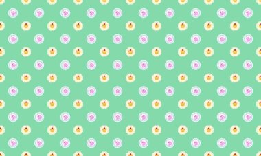 Farklı aksesuarlara sahip renkli arkaplan