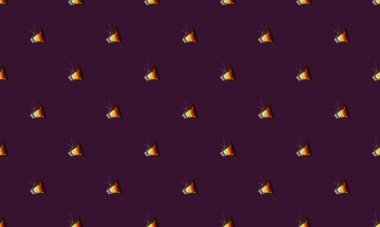 Farklı aksesuarlara sahip renkli arkaplan