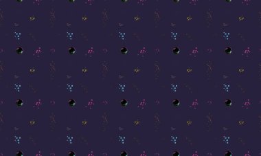 Farklı aksesuarlara sahip renkli arkaplan