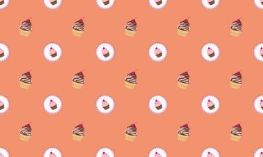 Farklı aksesuarlara sahip renkli arkaplan