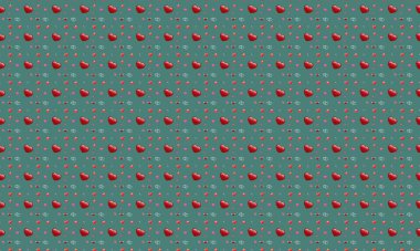 Farklı aksesuarlara sahip renkli arkaplan