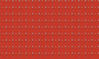 Farklı aksesuarlara sahip renkli arkaplan