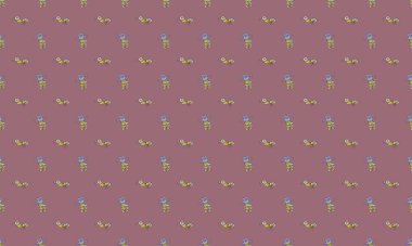 Farklı aksesuarlara sahip renkli arkaplan