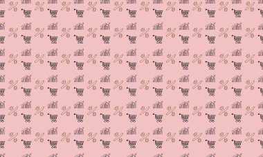 Farklı aksesuarlara sahip renkli arkaplan