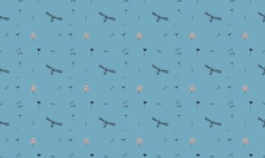 Farklı aksesuarlara sahip renkli arkaplan