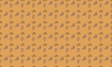 Farklı aksesuarlara sahip renkli arkaplan