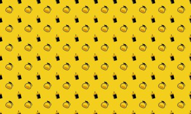 Farklı aksesuarlara sahip renkli arkaplan