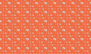 Farklı aksesuarlara sahip renkli arkaplan