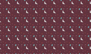 Farklı aksesuarlara sahip renkli arkaplan