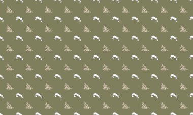 Farklı aksesuarlara sahip renkli arkaplan