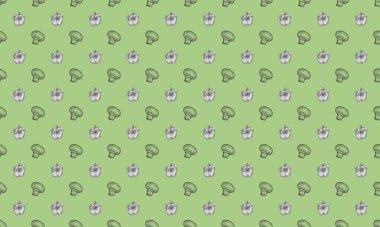 Farklı aksesuarlara sahip renkli arkaplan