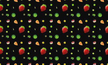 Colored background with different accessories clipart