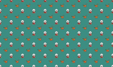 Farklı aksesuarlara sahip renkli arkaplan