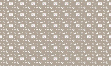 Farklı aksesuarlara sahip renkli arkaplan