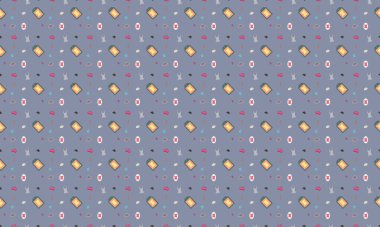 Farklı aksesuarlara sahip renkli arkaplan