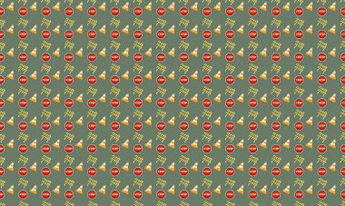 Farklı aksesuarlara sahip renkli arkaplan