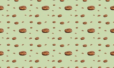 Farklı aksesuarlara sahip renkli arkaplan