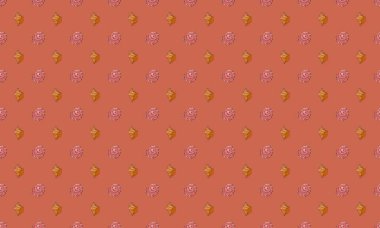 Farklı aksesuarlara sahip renkli arkaplan