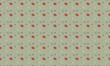 Farklı aksesuarlara sahip renkli arkaplan