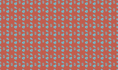 Farklı aksesuarlara sahip renkli arkaplan