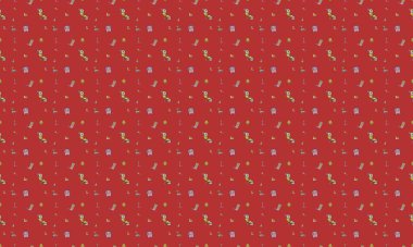 Farklı aksesuarlara sahip renkli arkaplan