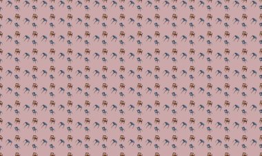 Farklı aksesuarlara sahip renkli arkaplan