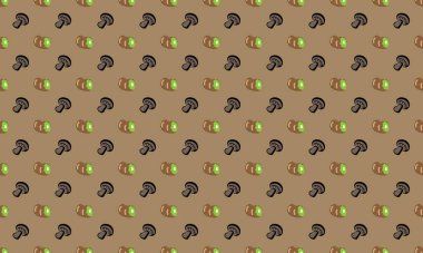 Farklı aksesuarlara sahip renkli arkaplan