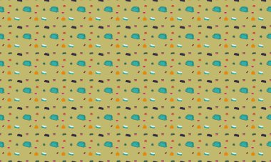 Farklı aksesuarlara sahip renkli arkaplan