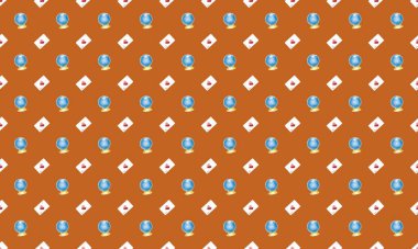 Farklı aksesuarlara sahip renkli arkaplan