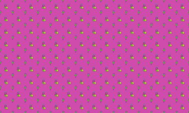 Farklı aksesuarlara sahip renkli arkaplan