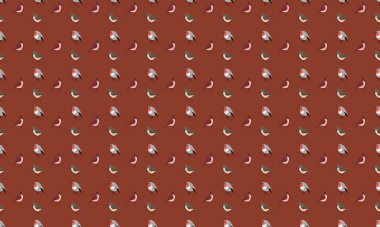 Farklı aksesuarlara sahip renkli arkaplan