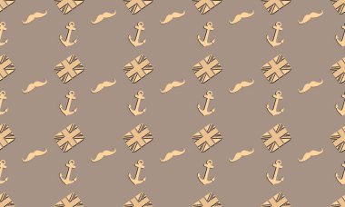 Farklı aksesuarlara sahip renkli arkaplan