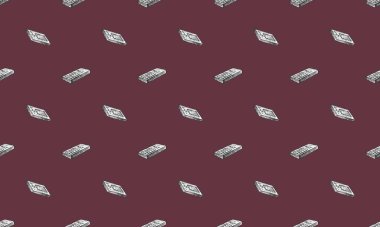 Farklı aksesuarlara sahip renkli arkaplan