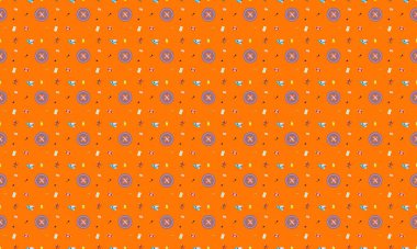 Farklı aksesuarlara sahip renkli arkaplan