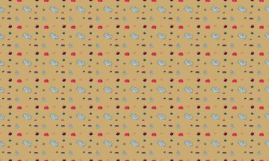 Farklı aksesuarlara sahip renkli arkaplan