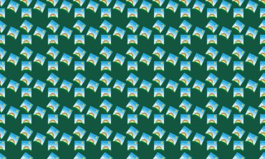 Farklı aksesuarlara sahip renkli arkaplan