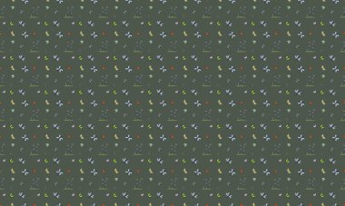 Farklı aksesuarlara sahip renkli arkaplan