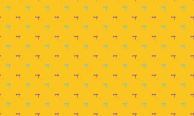 Farklı aksesuarlara sahip renkli arkaplan