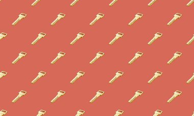 Farklı aksesuarlara sahip renkli arkaplan