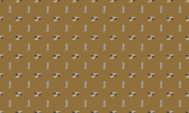 Farklı aksesuarlara sahip renkli arkaplan