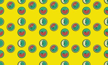 Farklı aksesuarlara sahip renkli arkaplan