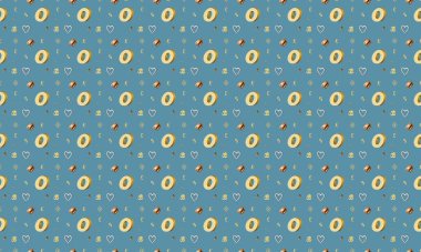 Farklı aksesuarlara sahip renkli arkaplan